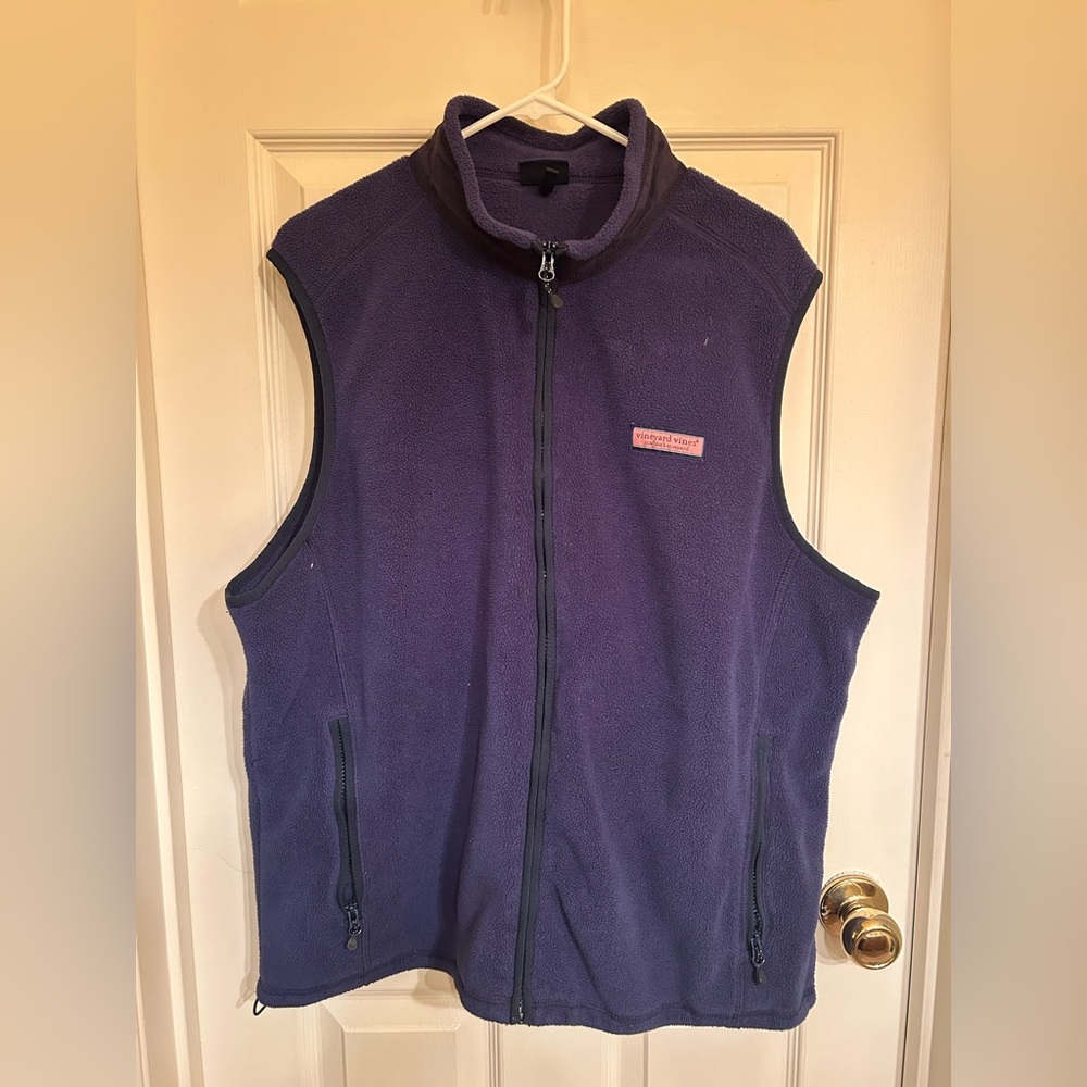 Vineyard Vines Navy Fleece Vest